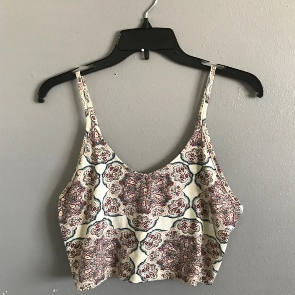 Charlotte Russe caged back crop top